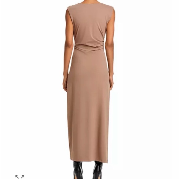 Bloomingdale's Line & Dot Tan Midi Dress - NWT Size Small - Picture 7 of 9